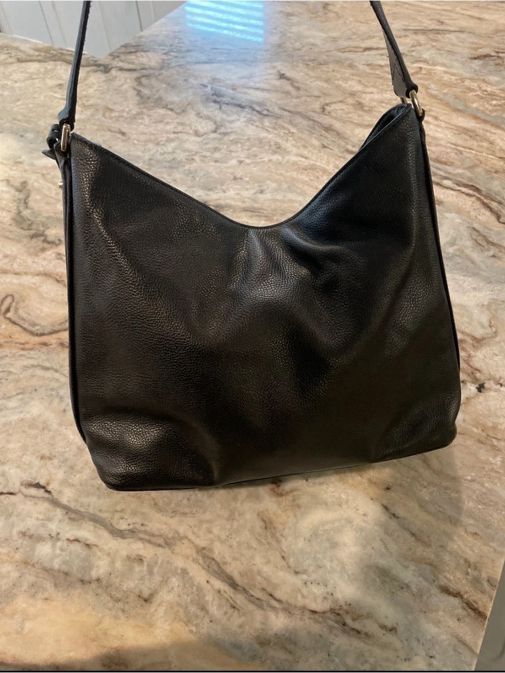 Michael Kors Black Pebbled Leather Shoulder Bag